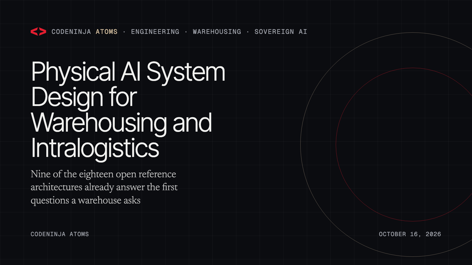 Physical AI System Design for Warehousing and Intralogistics: What the Published Designs Already Answer