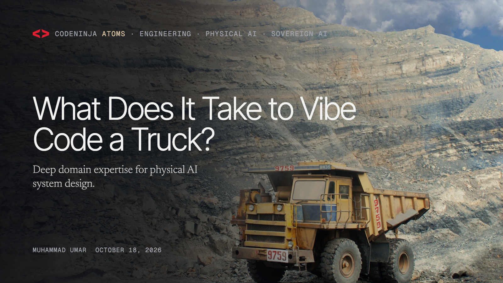 What Does It Take to Vibe Code a Truck?